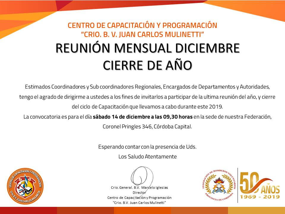 Reuni�n Mensual CCP y Cierre del Ciclo de Capacitaci�n 2019