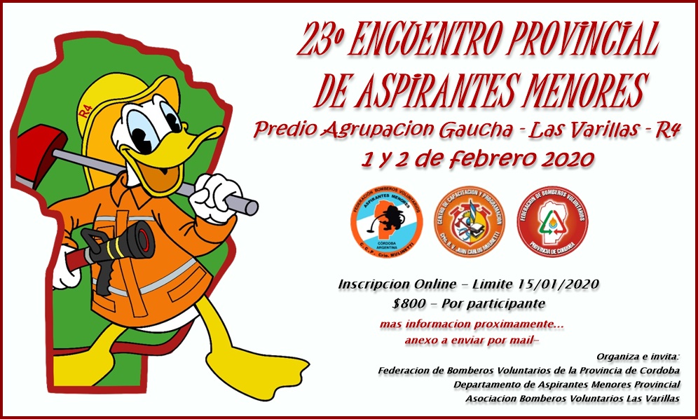 23� Encuentro de Aspirantes Menores FBVPC: Cronograma de Actividades