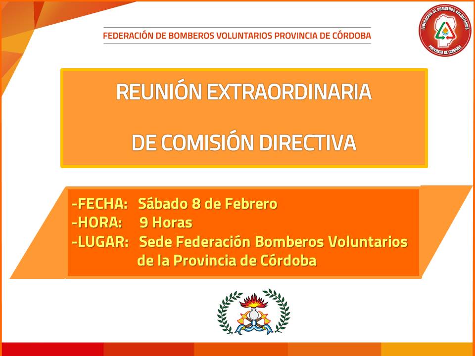 Convocatoria a Reuni�n Extraordinaria de Comisi�n Directiva FBVPC