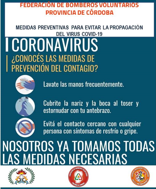 Medidas Preventivas para evitar propagaci�n del COVID-19