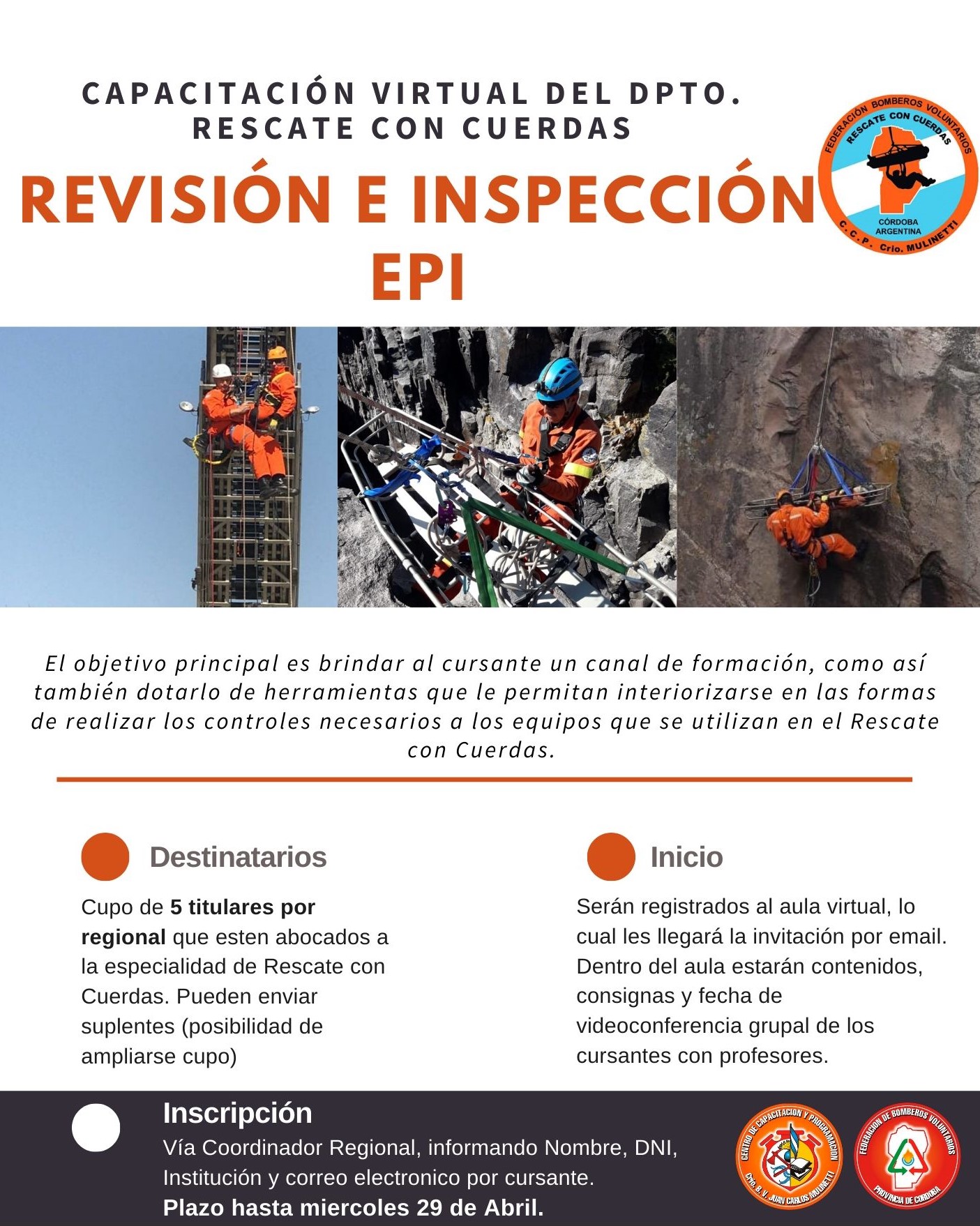 Rescate con Cuerdas: Capacitaci�n sobre Revisi�n e Inspecci�n EPI