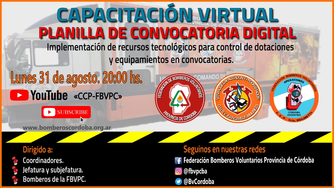 Nueva Capacitaci�n Virtual: Planilla de Convocatoria Digital