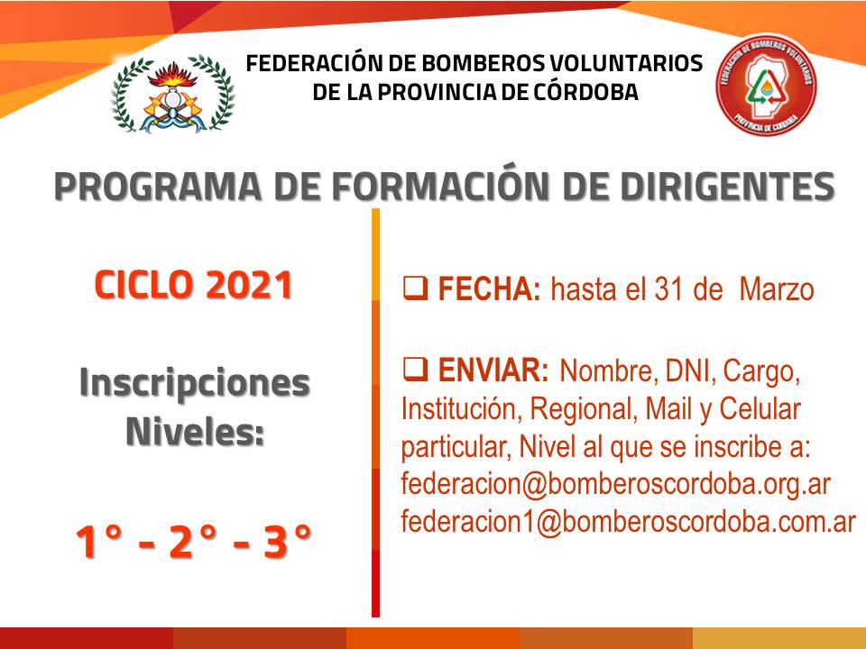 Programa de Formaci�n de Dirigentes: Inscripciones 2021