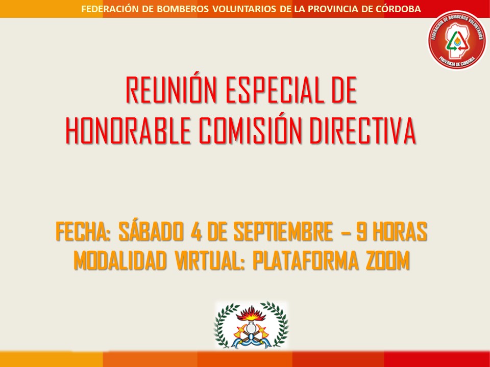Reuni�n Especial de Honorable Comisi�n Directiva
