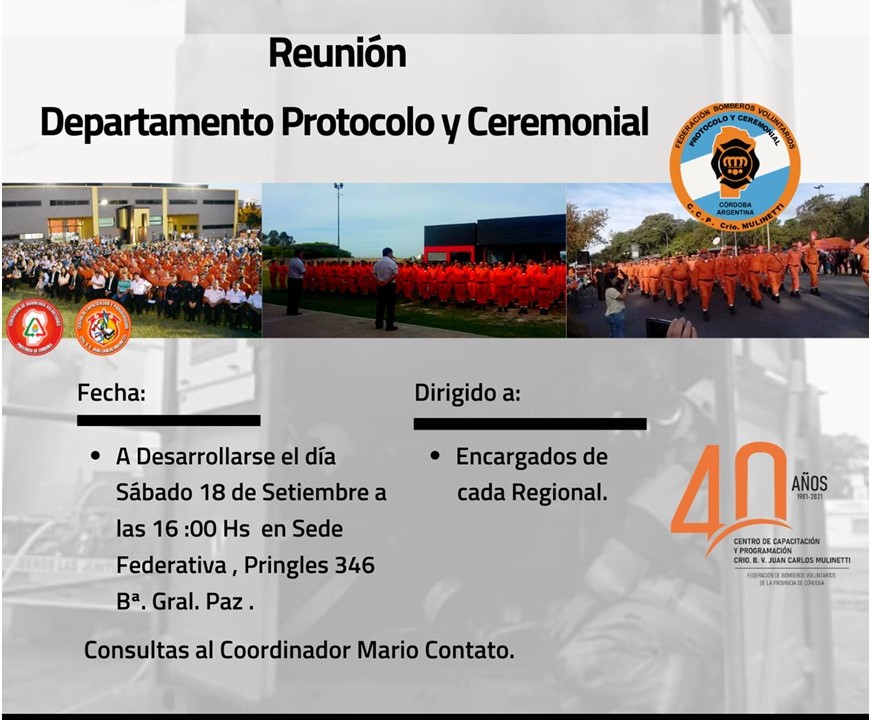 Reuni�n del Departamento Protocolo y Ceremonial