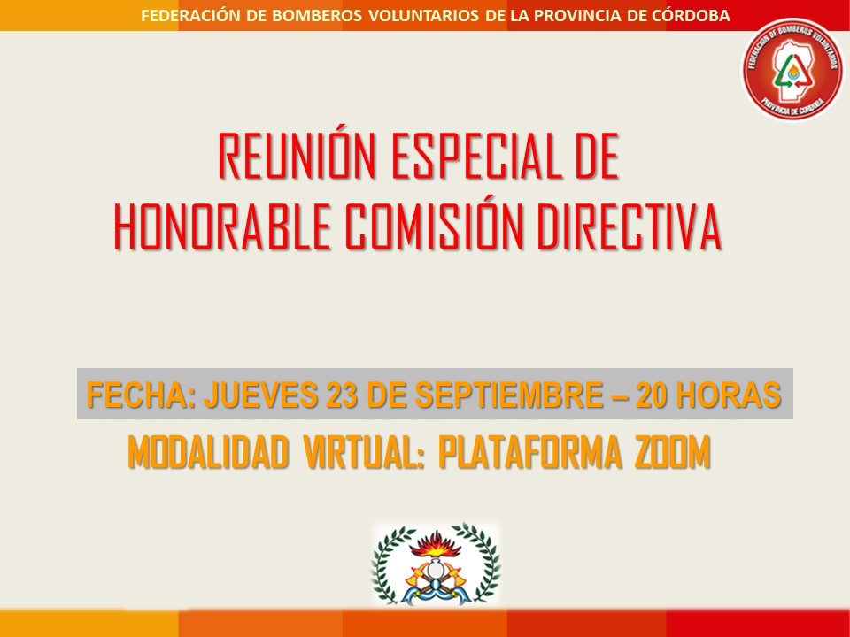 Reunión Especial de Honorable Comisión Directiva