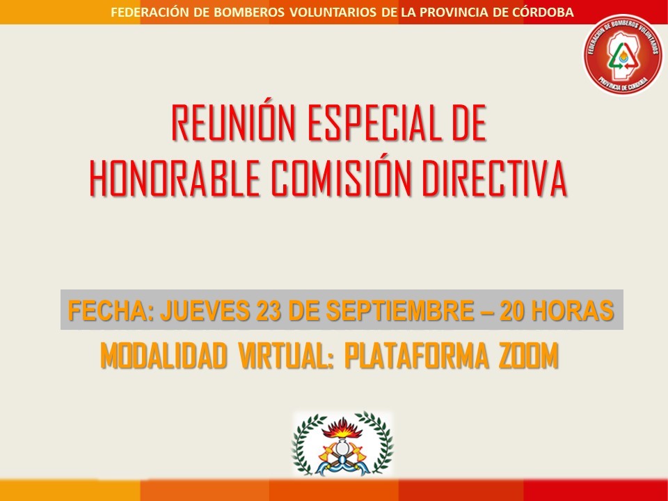 Reuni�n Especial de Honorable Comisi�n Directiva