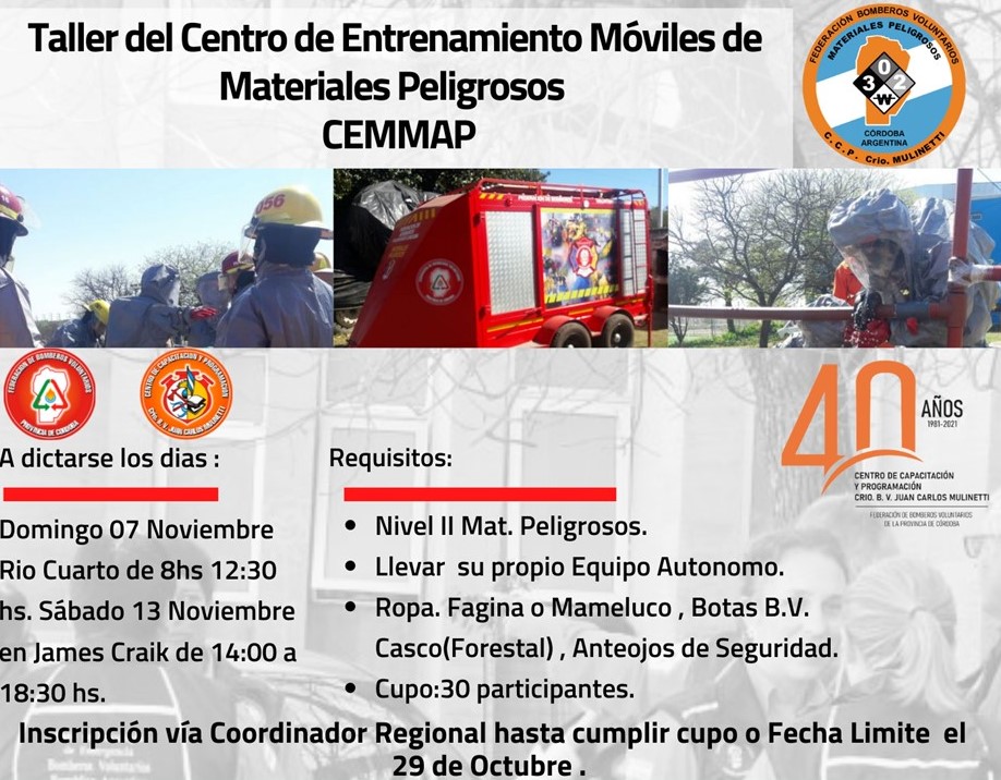 Taller del Centro de Entrenamiento de Materiales Peligrosos
