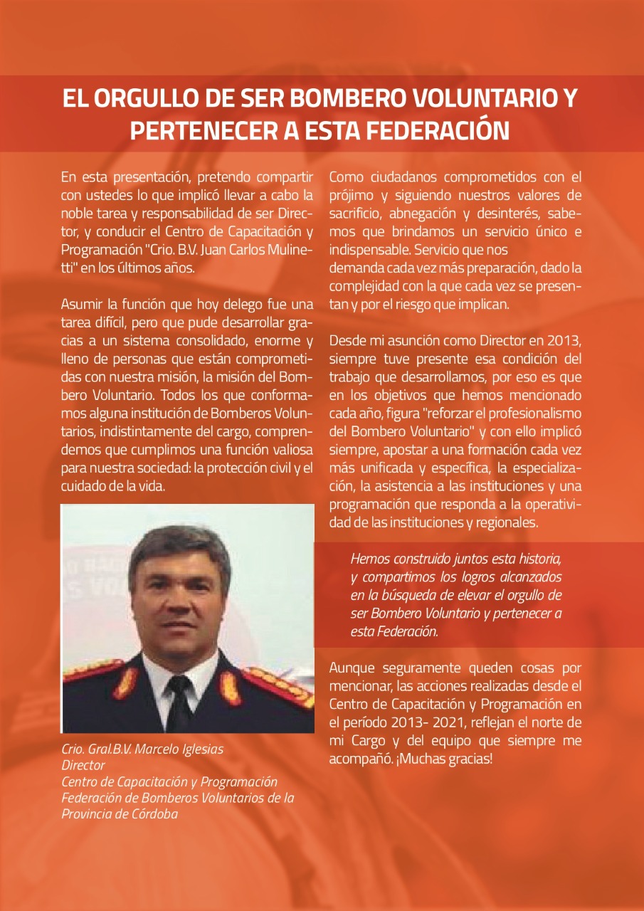 Orgullo de Ser Bombero Voluntario y pertenecer a la FBVPC