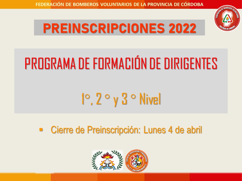 PFD: Preinscripciones 2022