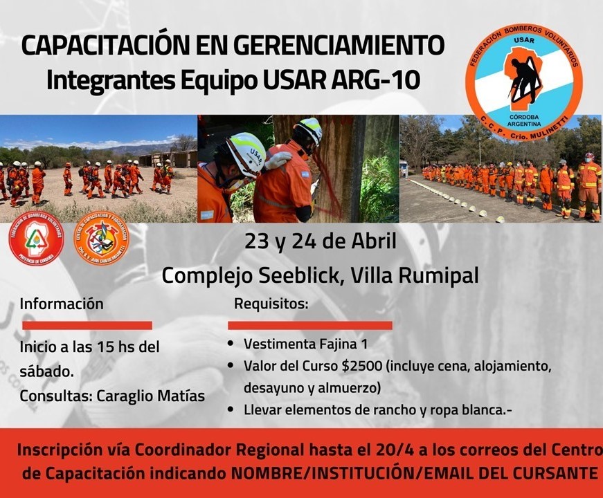 Brigada USAR ARG 10: Capacitaci�n en Gerenciamiento