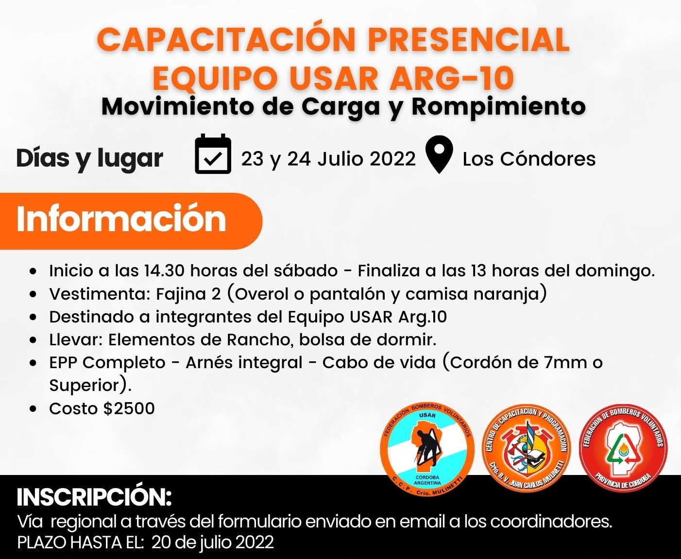 USAR ARG-10: Capacitaci�n sobre Movimiento de Carga y Rompimiento
