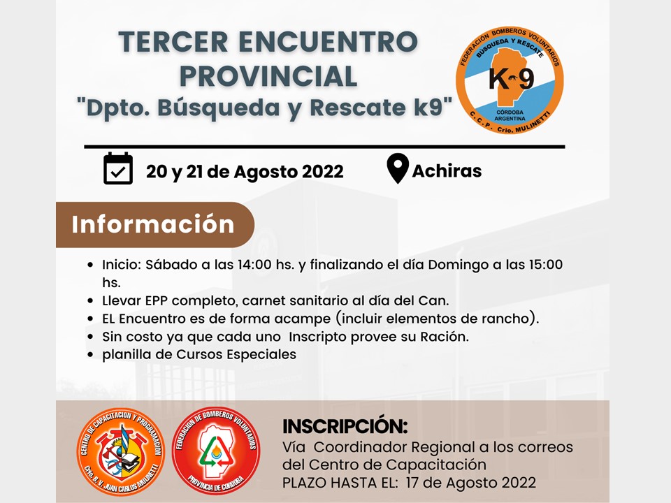 3� Encuentro Provincial de B�squeda y Rescate K9