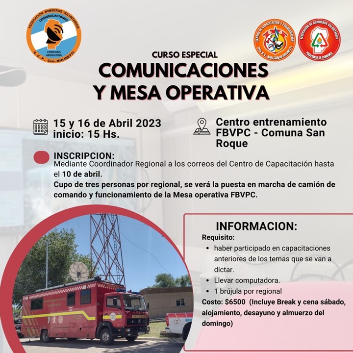 Curso Especial de Comunicaciones y Mesa Operativa