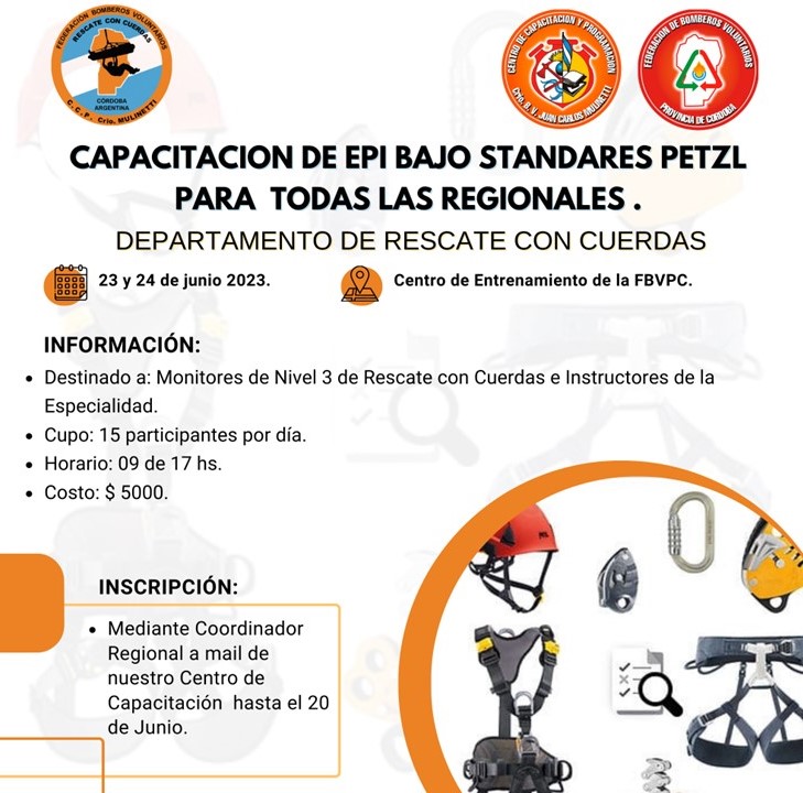 Rescate con Cuerdas: Curso de Inspecci�n EPI Bajo est�ndares Petzl