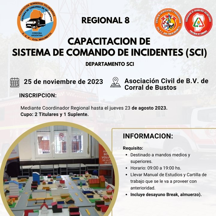 Regional 8: Capacitaci�n Sistema Comando de Incidentes