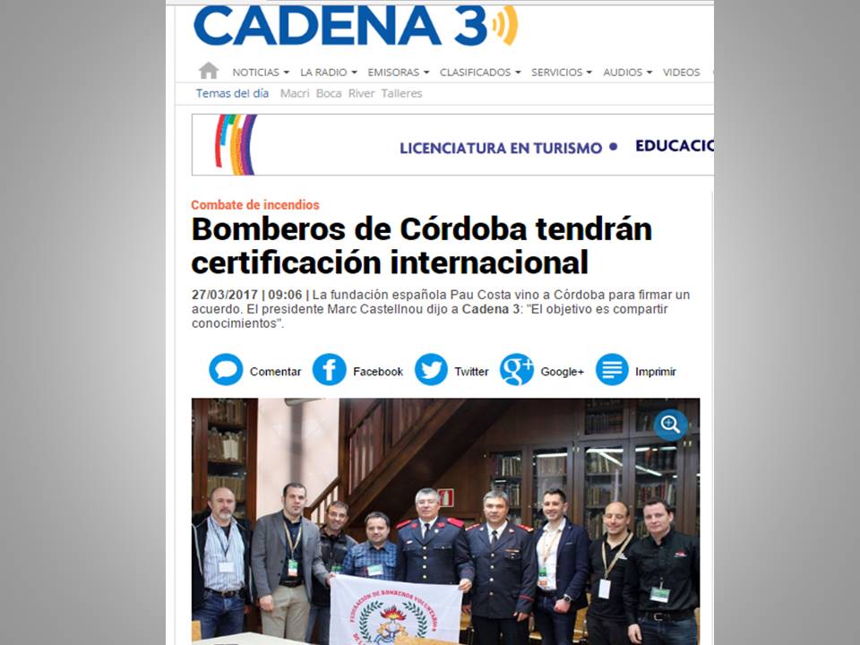 CADENA 3 entrevist� al Presidente de la Fundaci�n Pau Costa