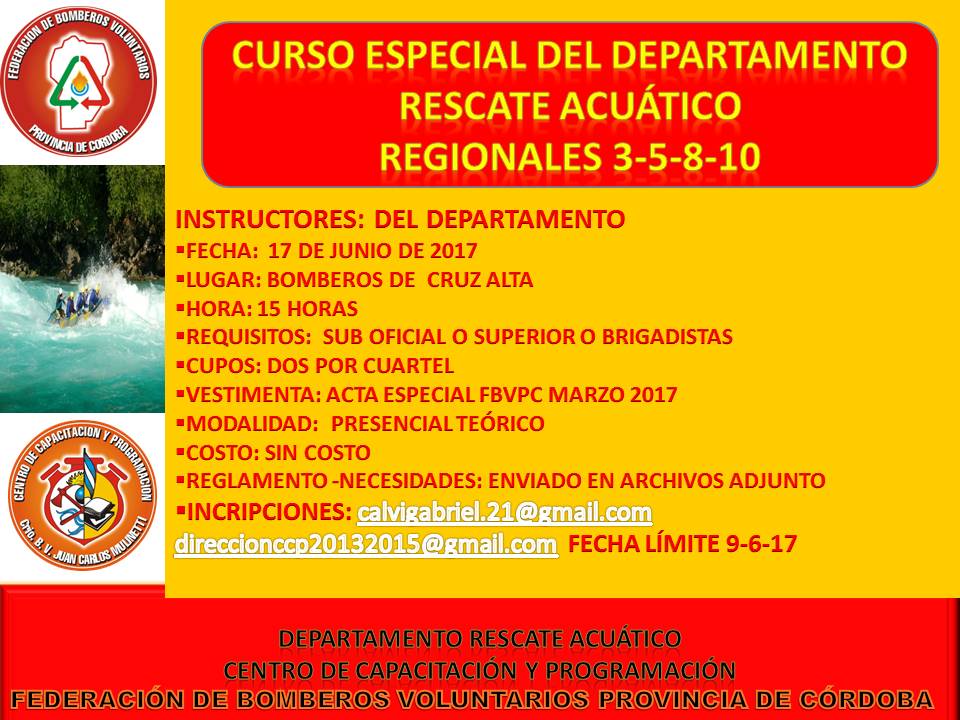 Curso Especial del Departamento Rescate Acu�tico