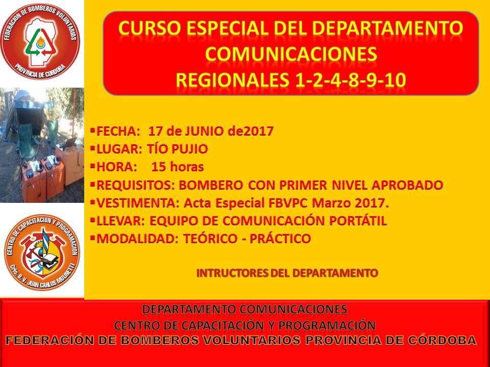Curso Especial del Departamento Comunicaciones