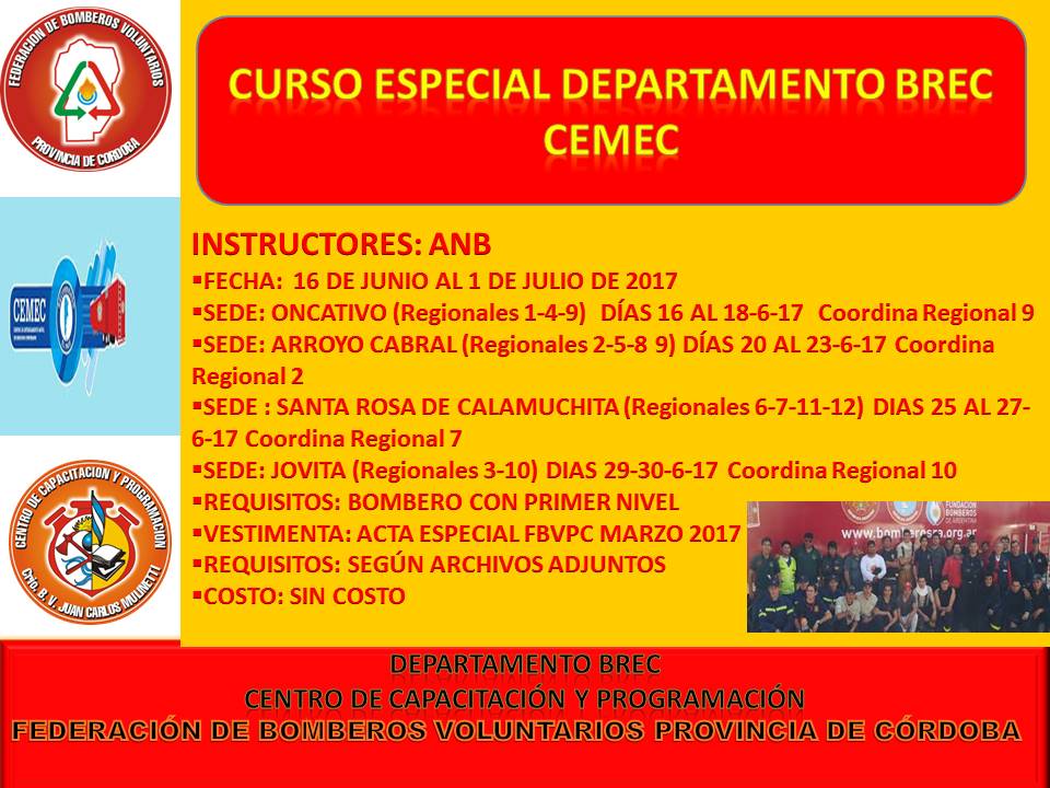 Curso Especial del Departamento BREC con participaci�n del CEMEC
